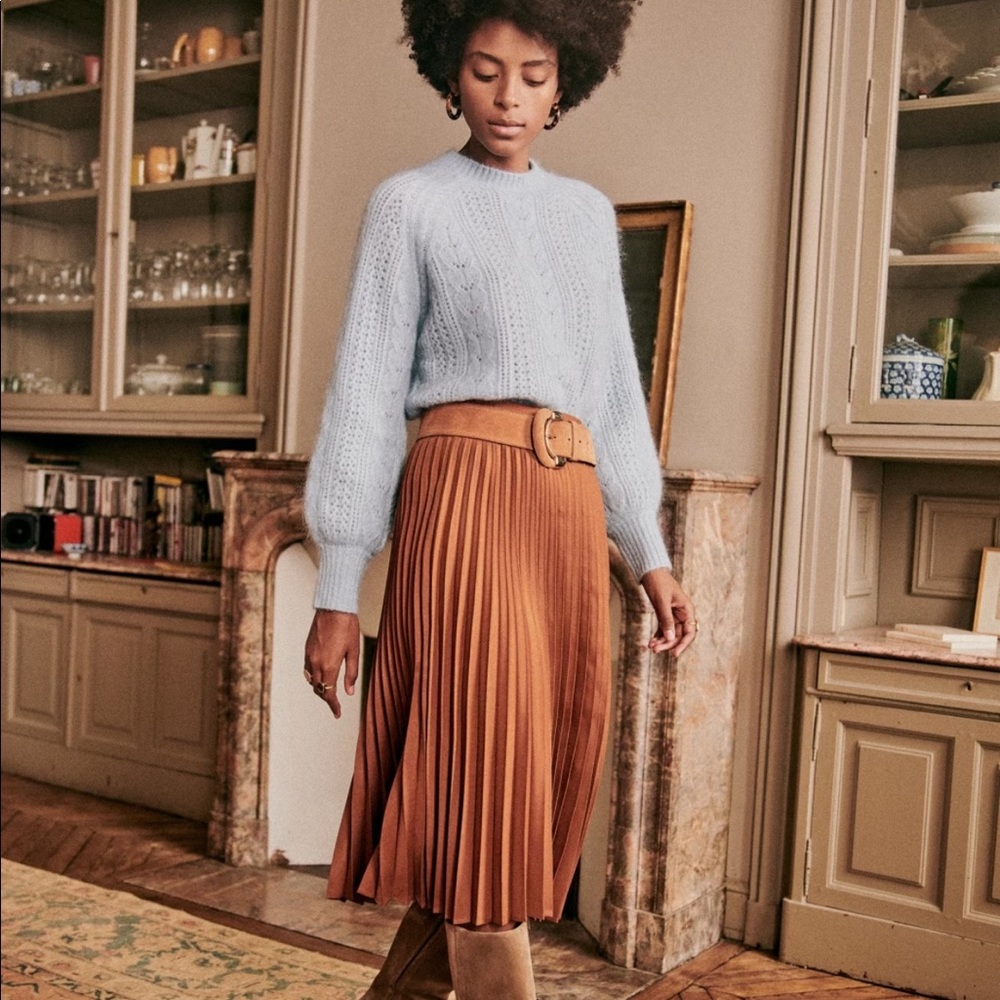 Sezane Dino skirt hazelnut